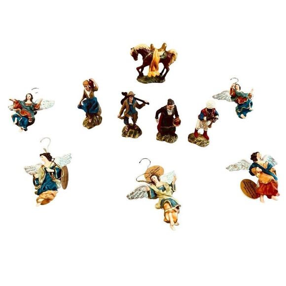 Hawthorne Village 10 Miniature Christmas Ornaments Nativity Figurine Set A7606 - Picture 8 of 12